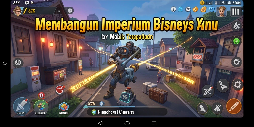 Tampilan dinamis gameplay 8ZK yang penuh strategi Tycoon.