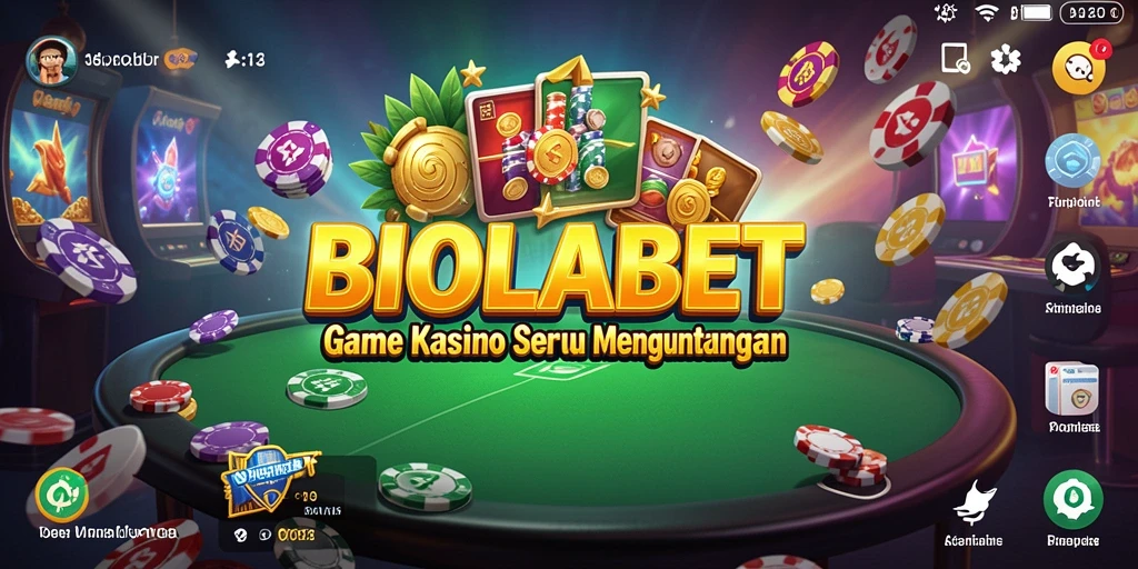 Tampilan gameplay menarik di BIOLABET yang menghadirkan suasana Kasino.