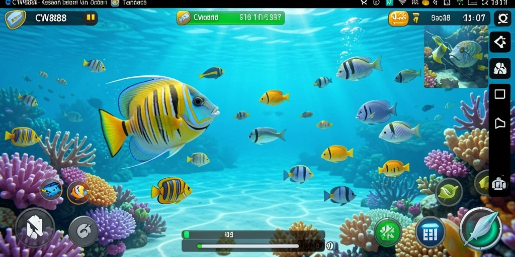 Tampilan utama gameplay Tembak Ikan yang menarik di CW8888.