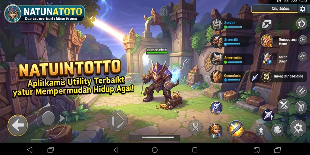 Tampilan utama screenshot NATUNATOTO yang menampilkan fitur utility.