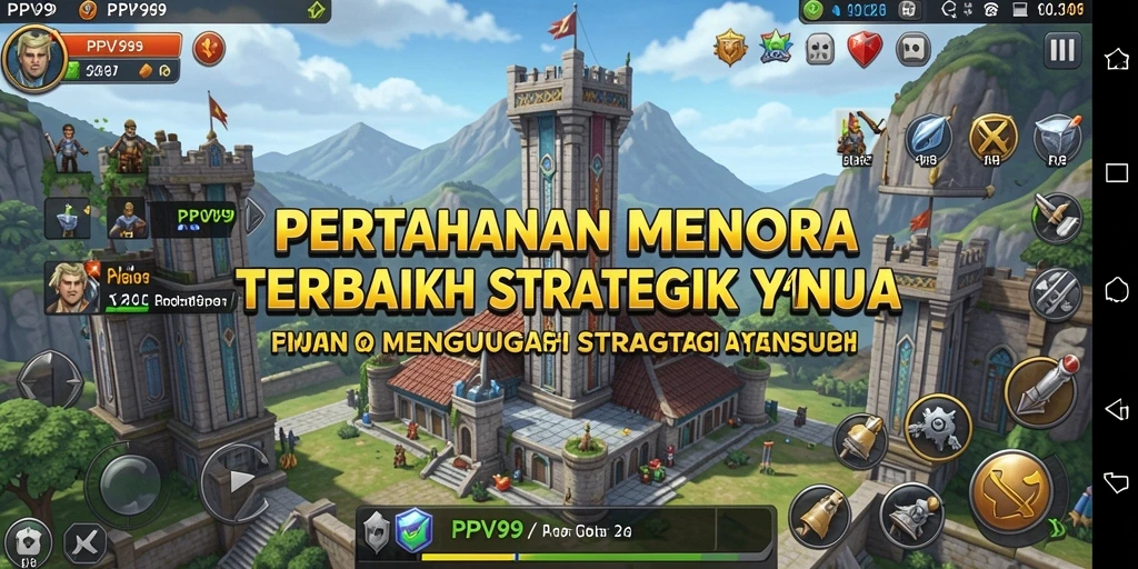 Tangkapan layar PPV99 memperlihatkan aksi menara pertahanan yang menegangkan.