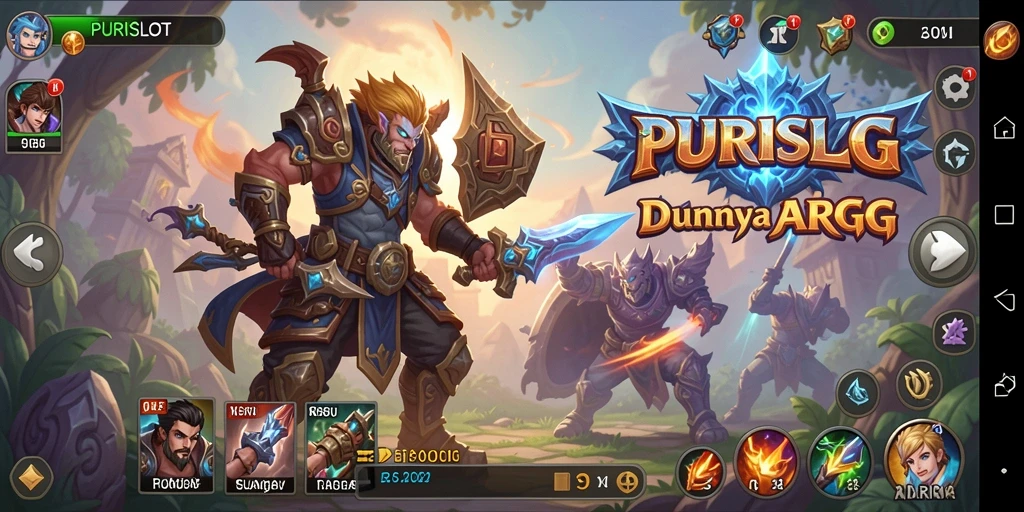 Screenshot gameplay PURISLOT yang menunjukkan aksi pertarungan seru.