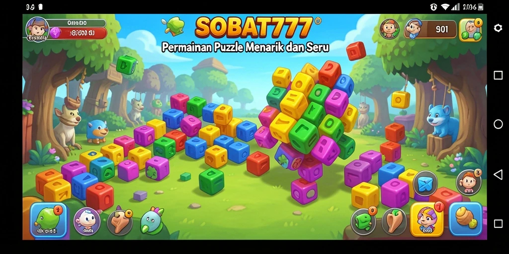 Tampilan gameplay SOBAT777, menampilkan tantangan teka-teki yang menarik.