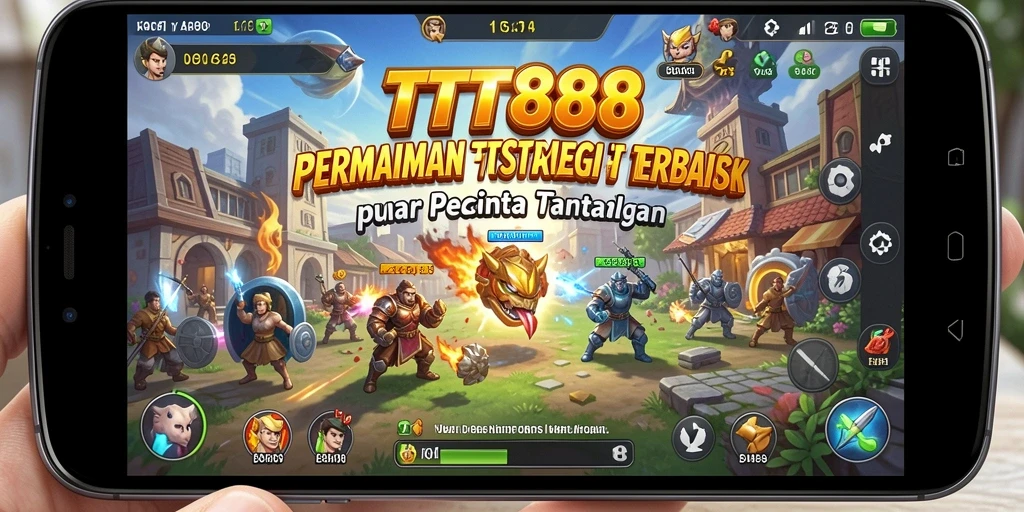 Tampilan gameplay TTT888 yang menunjukkan pertempuran strategi yang intens.